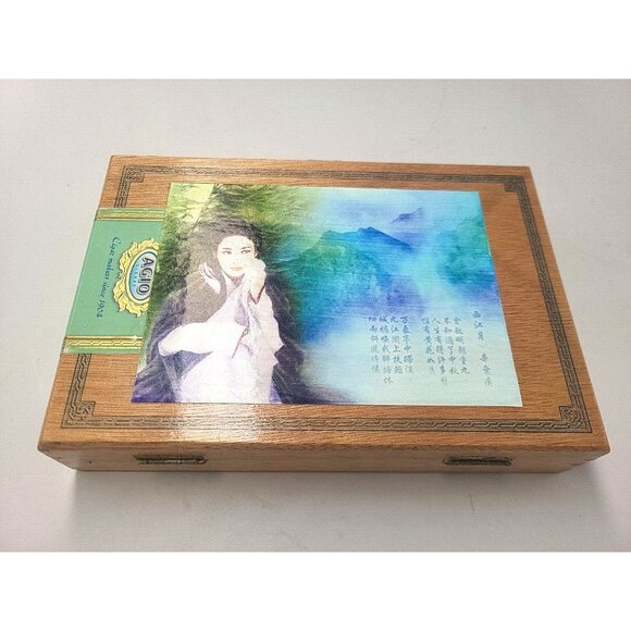 Mehari's Agio Cigars Empty Wood 50 Cigar Box Made in Holland Customized - Picture 3 of 6